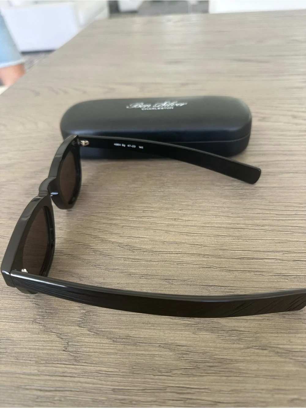 Ben Silver Charleston Bold Semi-Square Sunglasses Black